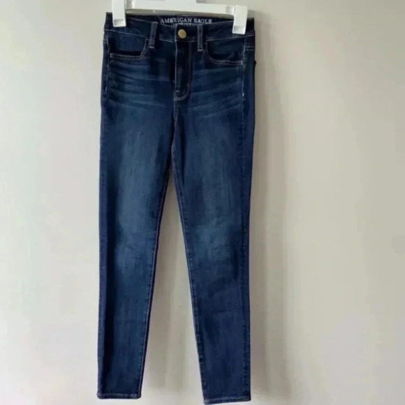 American Eagle 360° Super Stretch Hi Rise  Dark - Picture 1 of 10